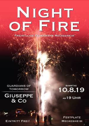 NIGHT OF FIRE der Feuerwehr Meckesheim kommendes Wochenende