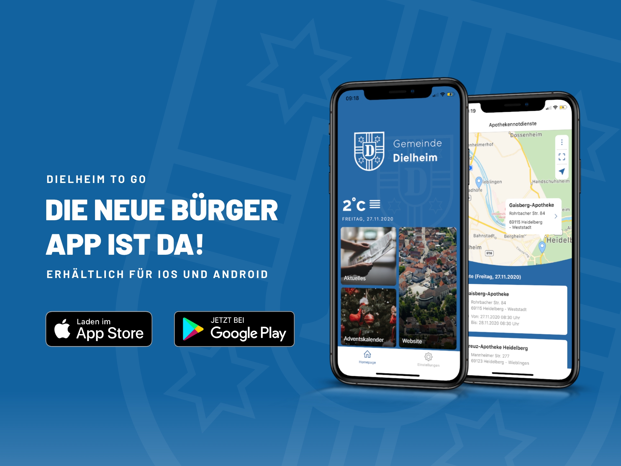 Dielheim informiert – zeitgemäß und digital mittels einer „App“ – download kostenlos!