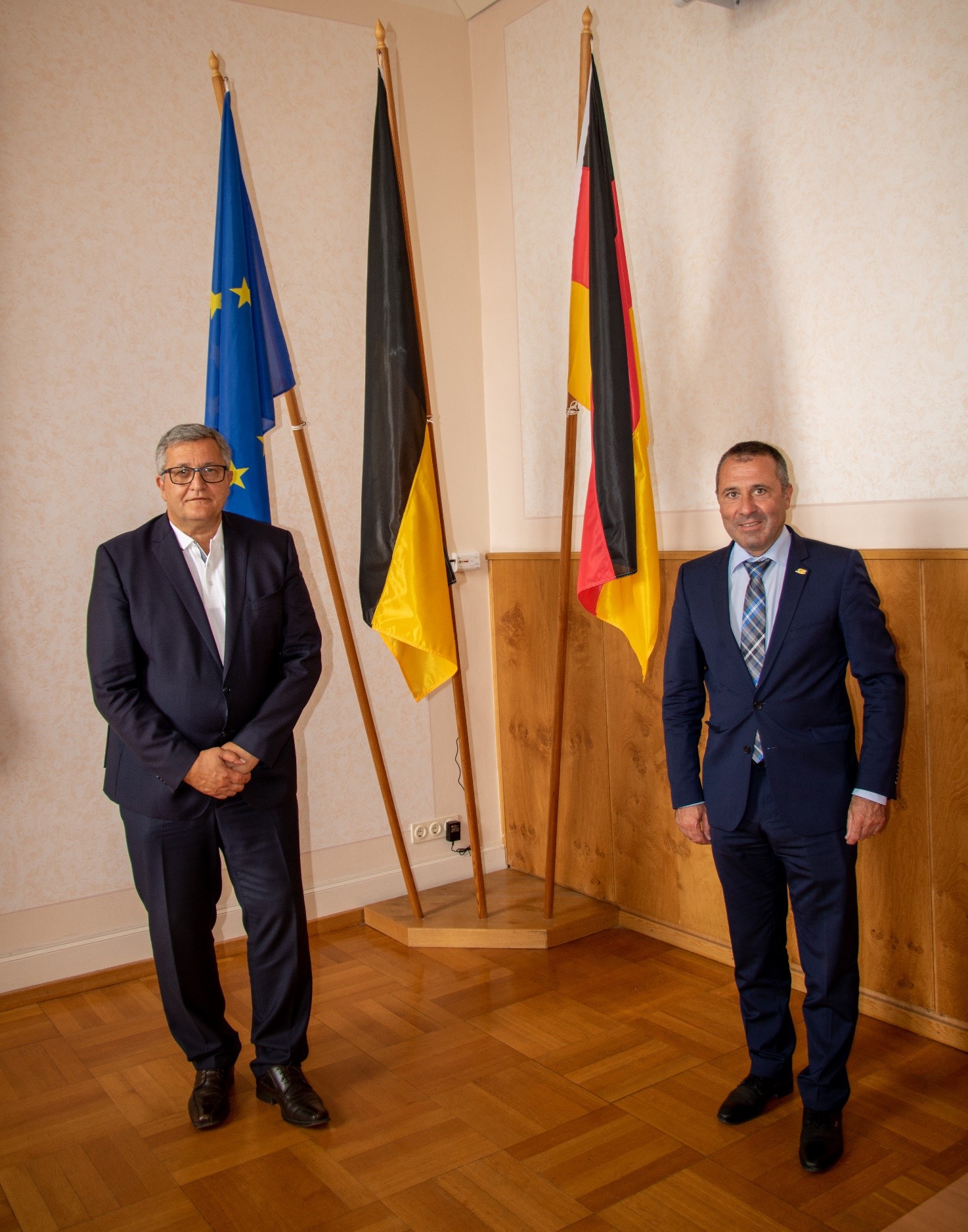 „Sicher in Sinsheim“ – Treffen von Oberbürgermeister Jörg Albrecht und Polizeivizepräsident Siegfried Kollmar