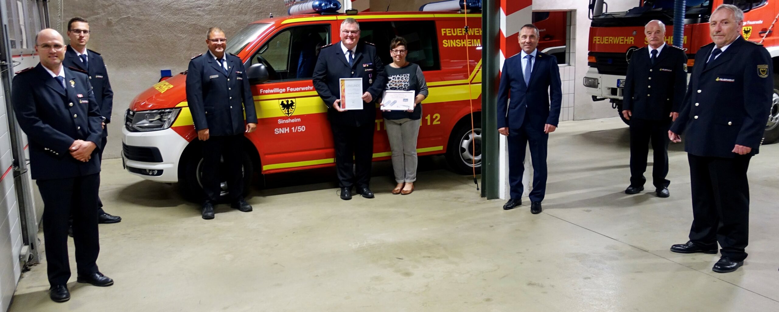 Ehrenkreuz in Silber des Deutschen Feuerwehrverbandes für Thorsten von Hausen
