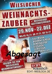 Auch in Wiesloch – „Wieslocher Weihnachtszauber 2021“ abgesagt