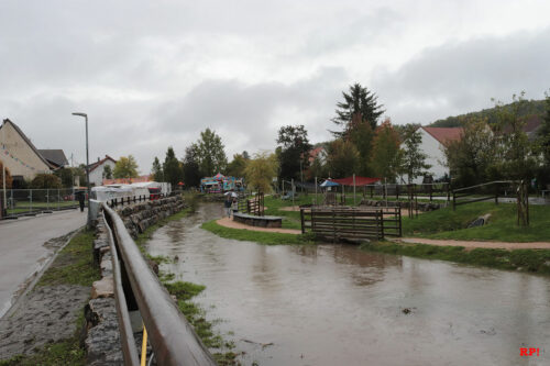 Hochwasser am Sonntag in Mühlhausen