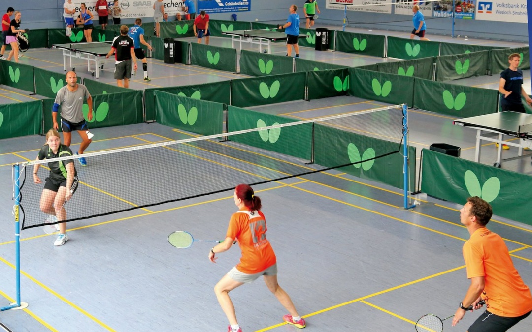 Badminton, Tennis, Squash und Tischtennis: Racketlon German Open in Nußloch