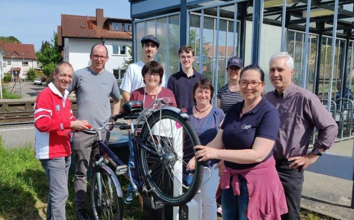 Einweihung der Fahrradstationen in der Innenstadt, in Heidelsheim und Untergrombach