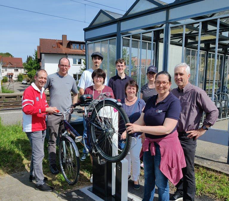 Einweihung der Fahrradstationen in der Innenstadt, in Heidelsheim und Untergrombach