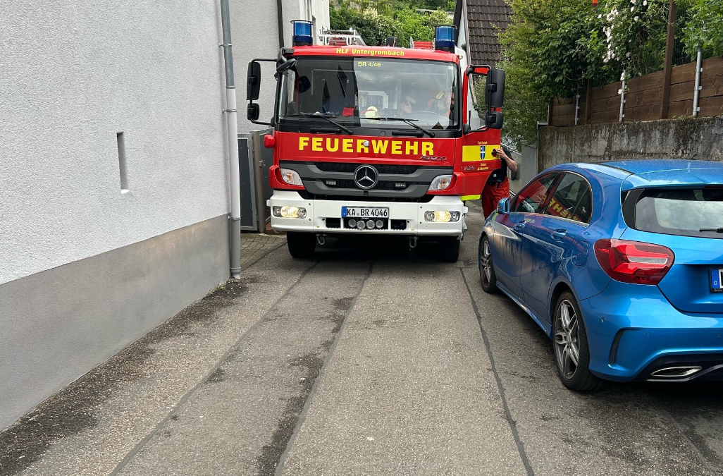 Untergrombach – Testfahrt der Feuerwehr zeigt Problematik auf