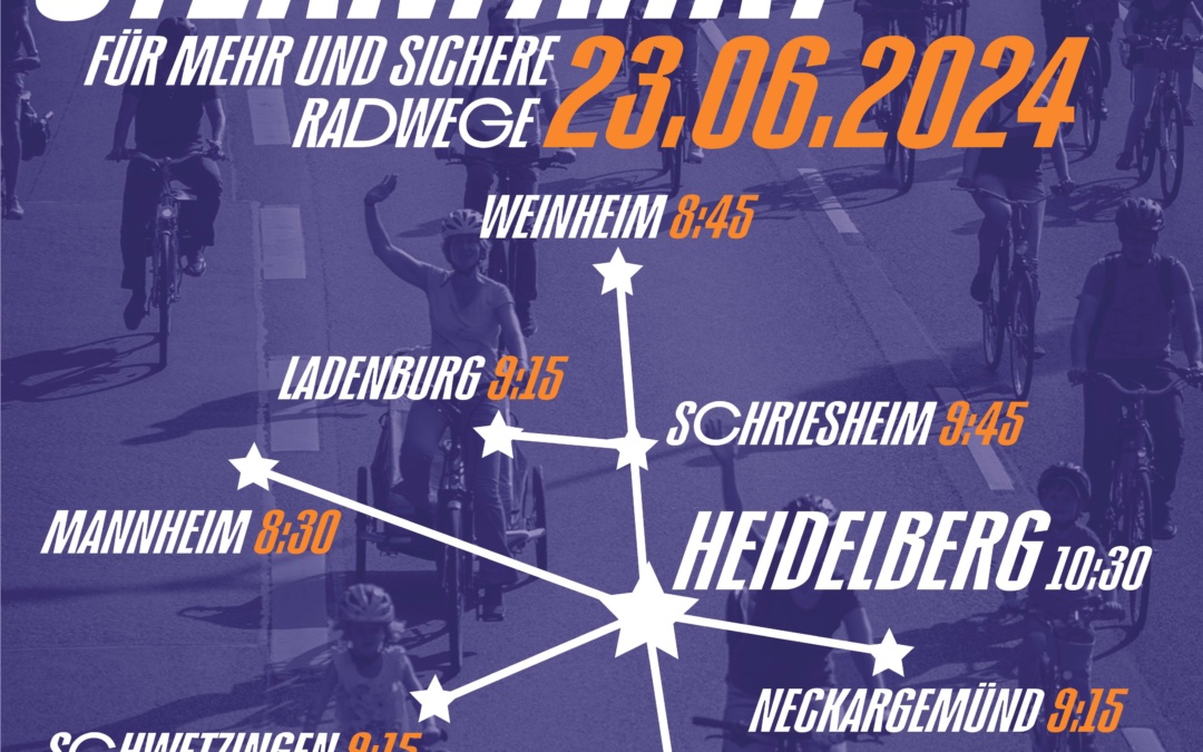 ADFC lädt ein zur Sternfahrt am 23.06.2024