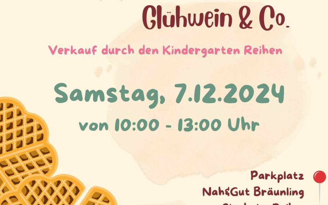 Waffelverkauf des Kindergarten Reihen für den guten Zweck