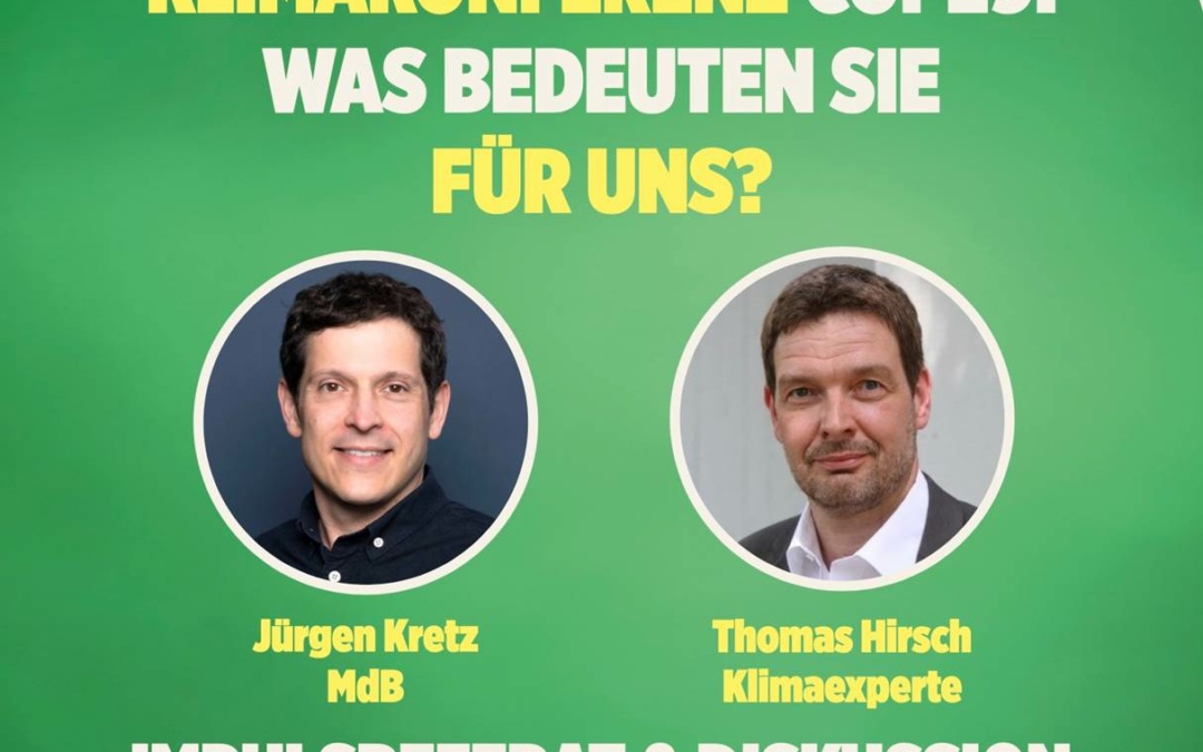 B90/Grüne am 20.1.2025 zum Thema Klimaschutz und Klimakonferenz