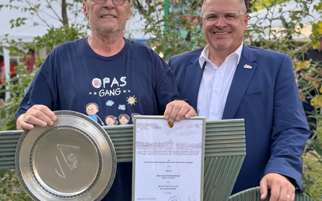 Eppingen ehrt Hans-Gerd Hockenberger mit Wappenteller