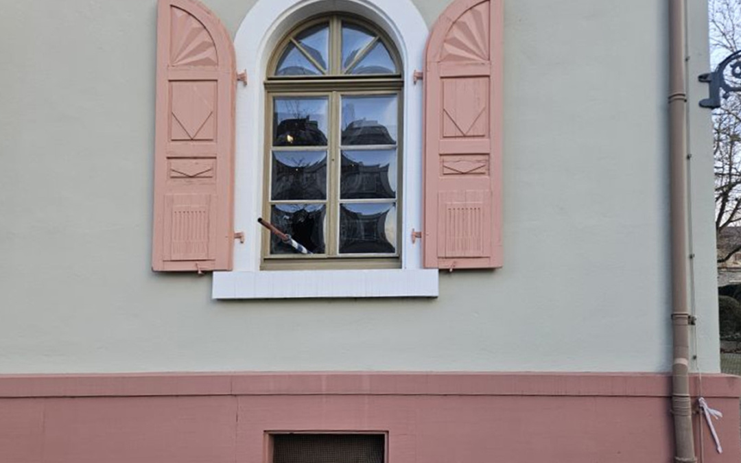 Vandalismus am ehemaligen Gasthaus zum Bären in Bruchsal