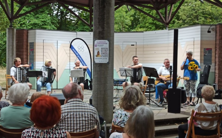 Musiker des Akkordeonclubs Wiesloch begeisterten das Publikum